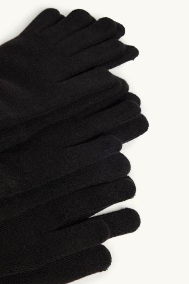 Children Boys - Multipack of 3 - gloves - black