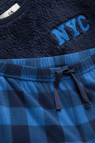 Children Boys - NYC - pyjamas - 2 piece - blue / dark blue