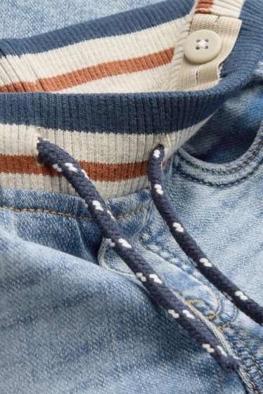 Bambini - Straight jeans - jeans termici - a righe - jeans azzurro