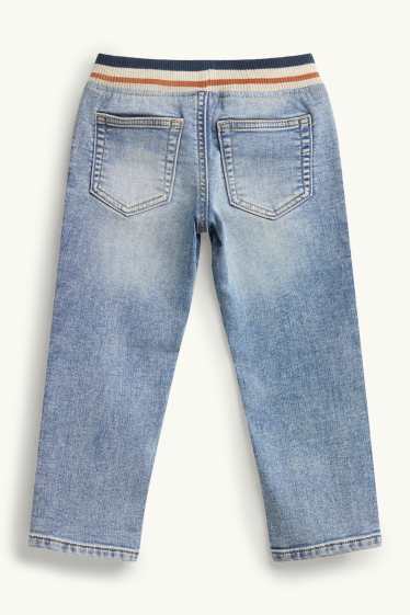 Bambini - Straight jeans - jeans termici - a righe - jeans azzurro