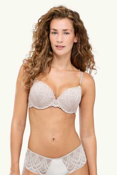 Dames - BH met beugels - FULL COVERAGE - voorgevormd - taupe