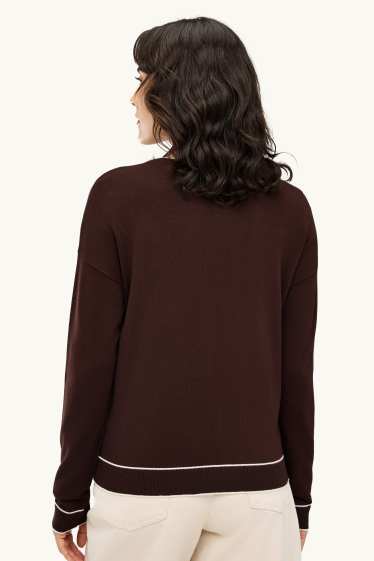 Donna - Maglione - marrone scuro