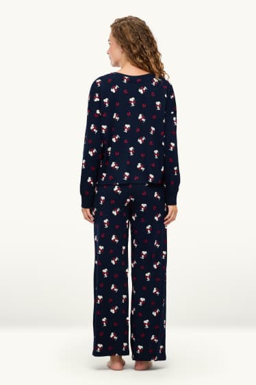 Dona - Pijama - Snoopy - blau fosc