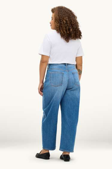 Donna - Barrel jeans - vita alta - jeans blu