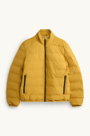 Hommes - Doudoune de sport - doublée - finition déperlante - jaune moutarde