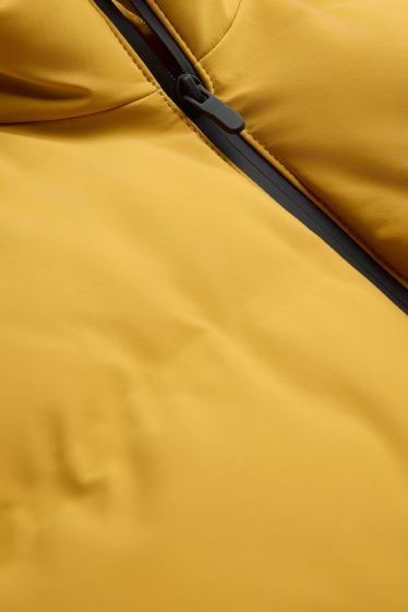Hommes - Doudoune de sport - doublée - finition déperlante - jaune moutarde