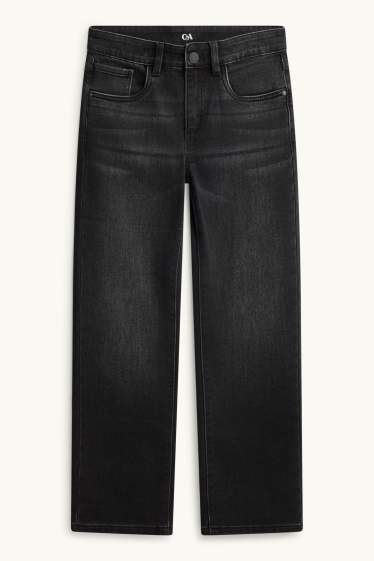 Bambini - Straight jeans - jeans termici - jeans grigio scuro