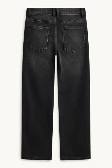 Bambini - Straight jeans - jeans termici - jeans grigio scuro