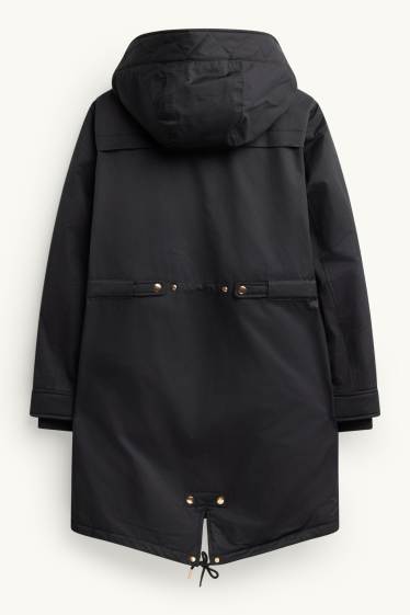 Femmes - Parka à capuche - rembourrée - noir