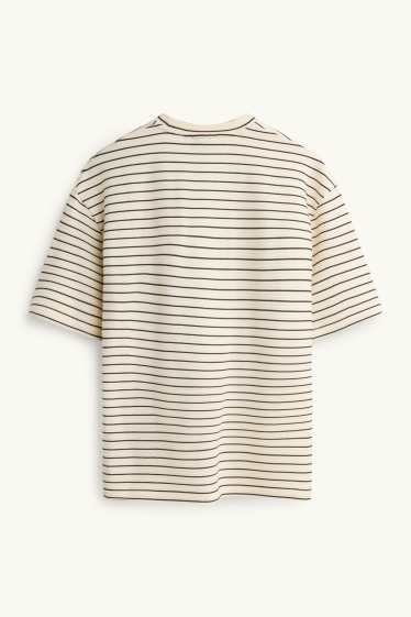 Hommes - T-shirt - blanc crème