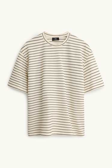 Hommes - T-shirt - blanc crème