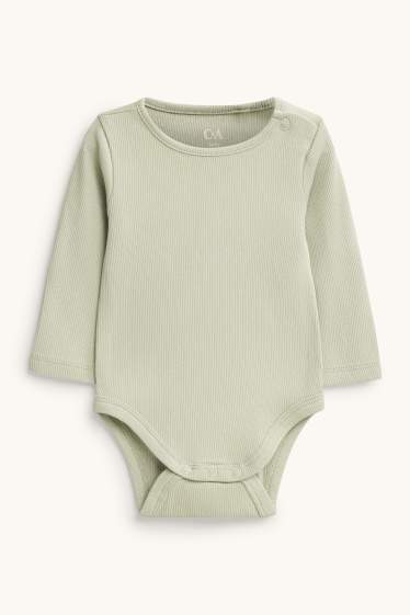 Baby Jungen - Bärchen - Erstlingsoutfit- 2 teilig - beige / grün