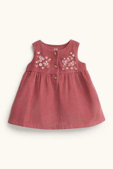 Bébés filles - Petites fleurs - tenue nouveau-né - 2 pièces - rouille