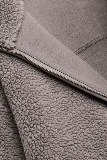 Donna - Giacca di pile - grigio-marrone