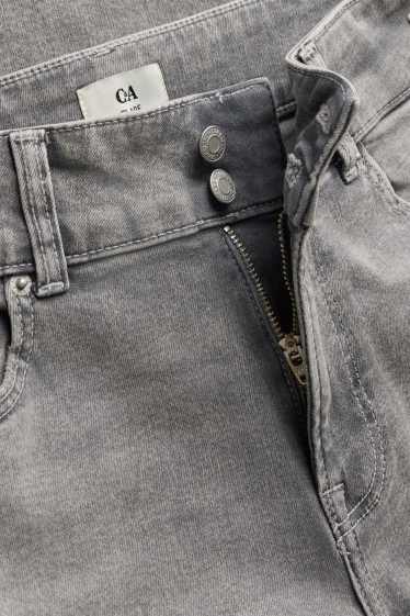 Femei - Flared jeans - talie medie - denim-gri