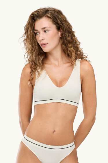 Dames - Bustier - voorgevormd - crèmekleurig