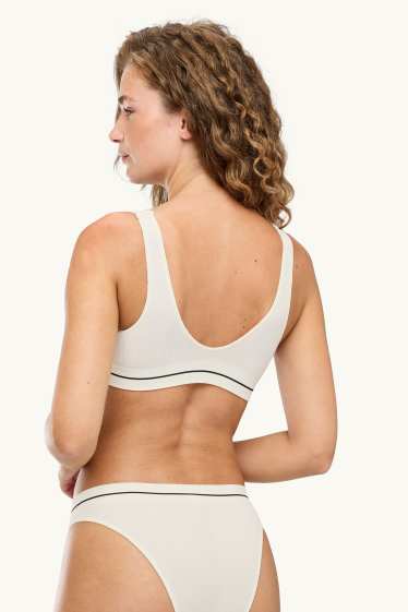 Dames - Bustier - voorgevormd - crèmekleurig