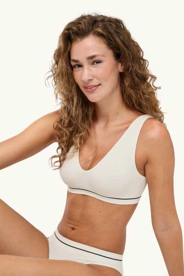 Dames - Bustier - voorgevormd - crèmekleurig