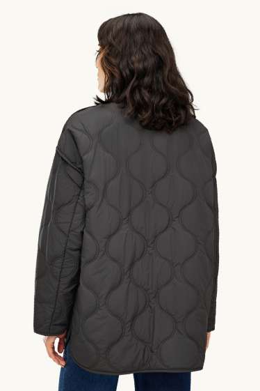 Dames - Jas met stiksels - zwart