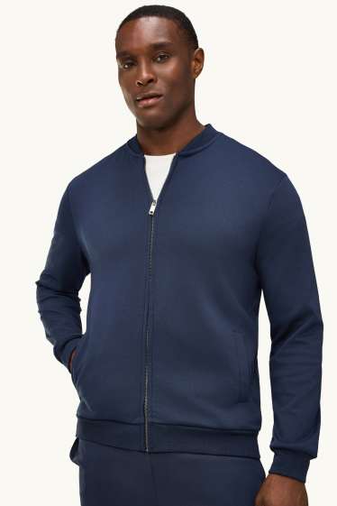 Heren - Sweatvest - blauw