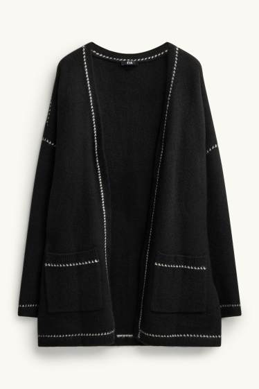 Damen - Strickjacke - schwarz