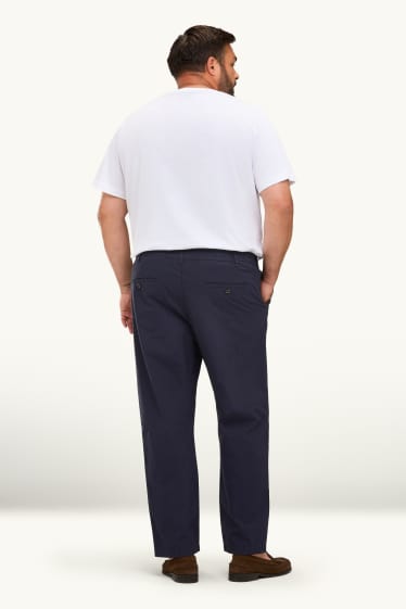 Pánské - Kalhoty chino - tapered fit - tmavomodrá