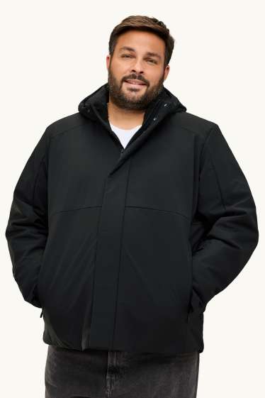 Hommes - Veste à coquille souple - finition doublée - finition déperlante - 4 Way Stretch - noir