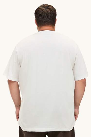 Hommes - T-shirt - relaxed fit - blanc