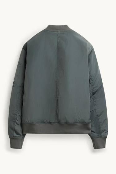Hommes - Blouson aviateur - rembourré - kaki