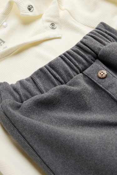 Baby Jungen - Bärchen - Baby-Outfit - 3 teilig - braun / cremeweiss