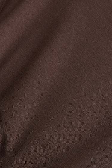 Women - Base layer top with cashmere content - brown