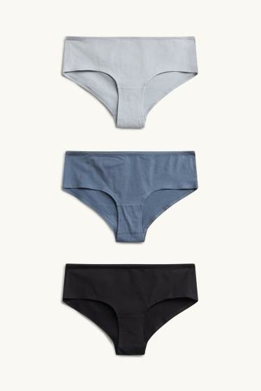 Femmes - Lot de 3 - shortys - bleu clair