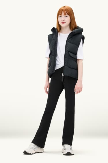 Kinder Mädchen - Multipack 2er - Flared Leggings - schwarz