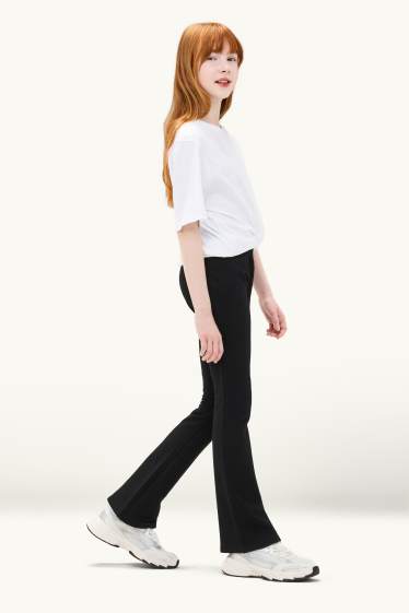 Kinder Mädchen - Multipack 2er - Flared Leggings - schwarz