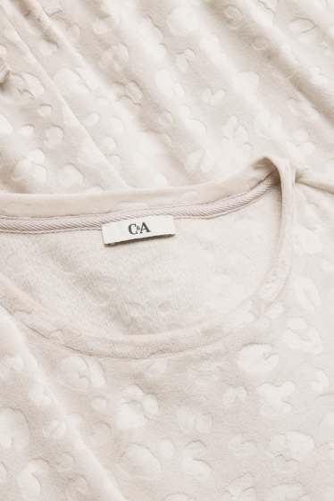 Dona - Pijama de teixit polar - estampat de lleopard - beix