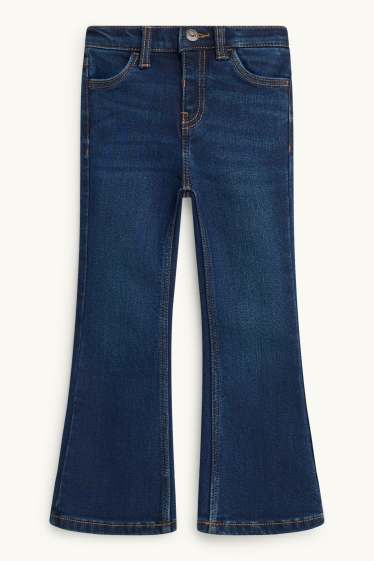 Copii - Fete - Flared jeans - jeans termoizolanți - denim-albastru închis