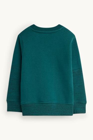 Kinderen: jongens - Sweatshirt - geribd - petrol