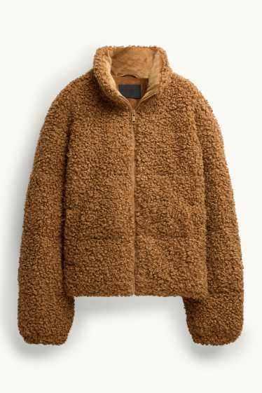 Femmes - Veste en peluche - marron clair