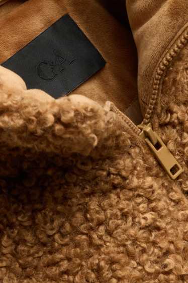 Femmes - Veste en peluche - marron clair