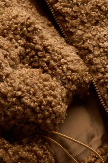 Femmes - Veste en peluche - marron clair