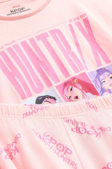Bambine - KPop Demon Hunters - pigiama - 2 pezzi - chiarorosa