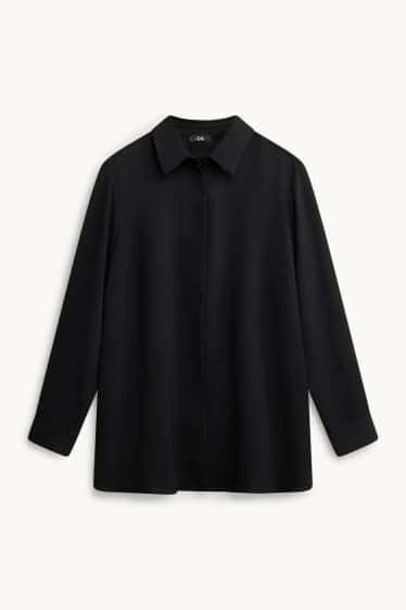 Damen - Hemdbluse - schwarz