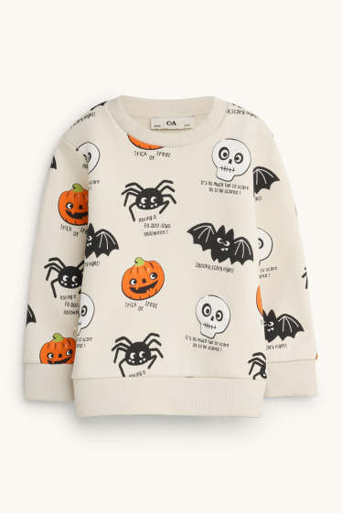 Nen - Halloween - aranya, carabassa i ratpenat - dessuadora - blanc trencat