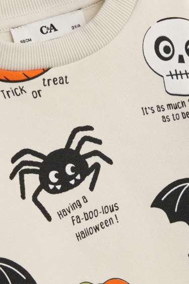Nen - Halloween - aranya, carabassa i ratpenat - dessuadora - blanc trencat