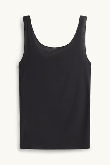 Women - Camisole with cashmere content - black