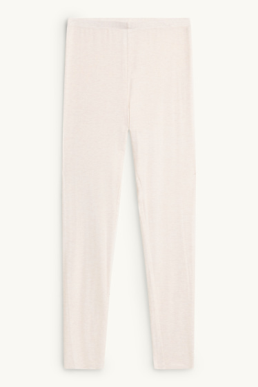 Damen - Unterziehhose mit Kaschmir-Anteil - beige-melange