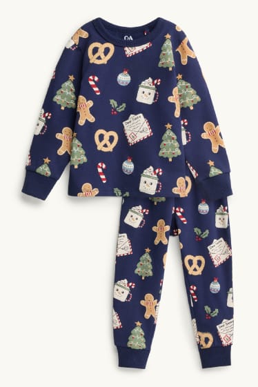 Copii - Fete - Mini Me - pijama pentru copii, cu motive de Crăciun - 2 piese - albastru închis