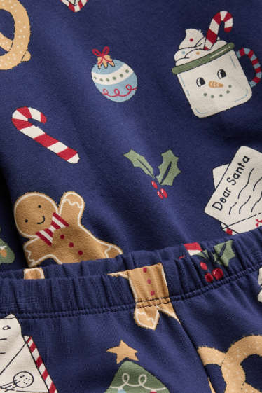 Copii - Fete - Mini Me - pijama pentru copii, cu motive de Crăciun - 2 piese - albastru închis