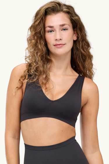 Dona - Bustier - enconxat - seamless - negre