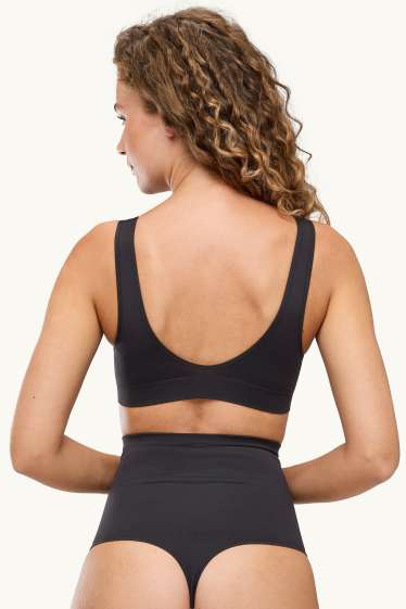 Dona - Bustier - enconxat - seamless - negre